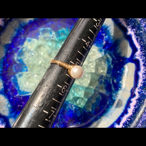 Champagne Single Pearl Ring - Picture 3 of 4